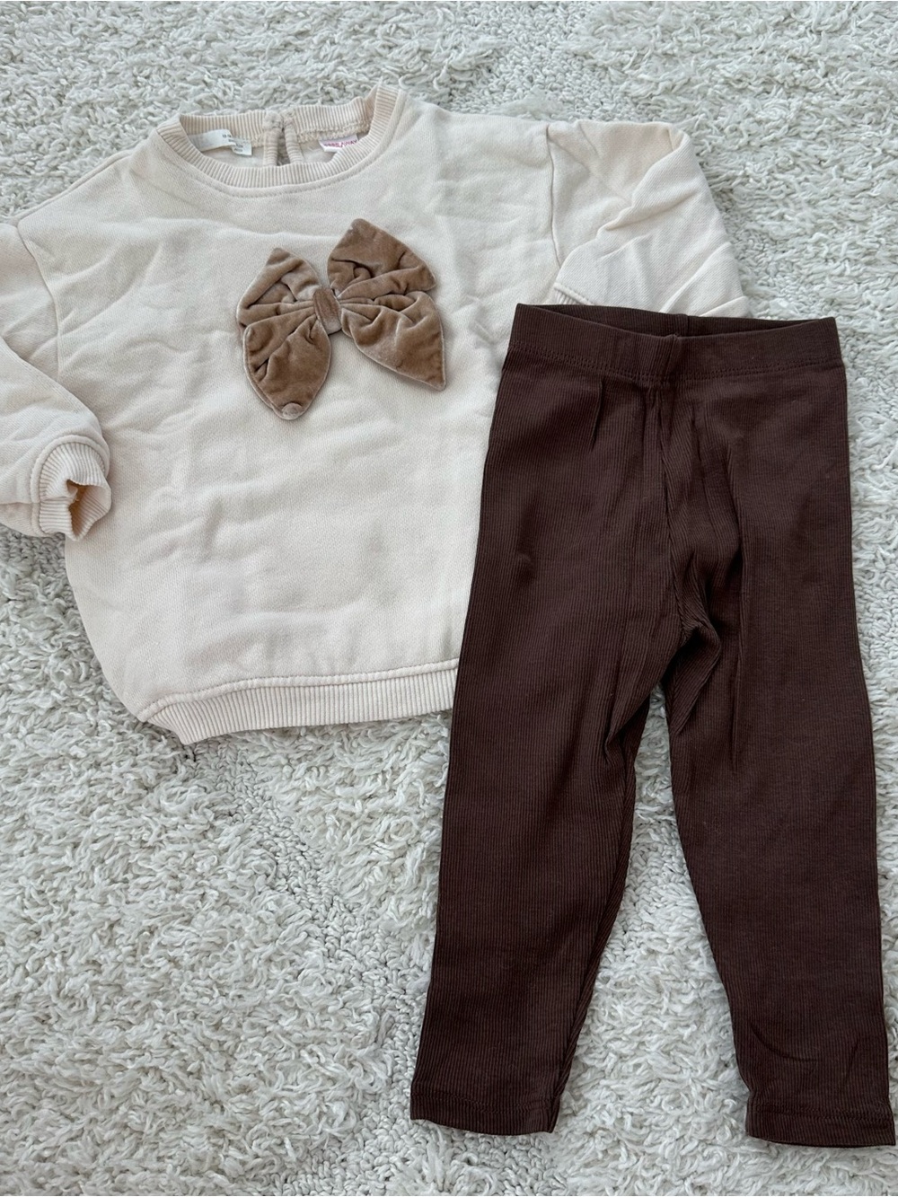 Zara Brown Bow Set